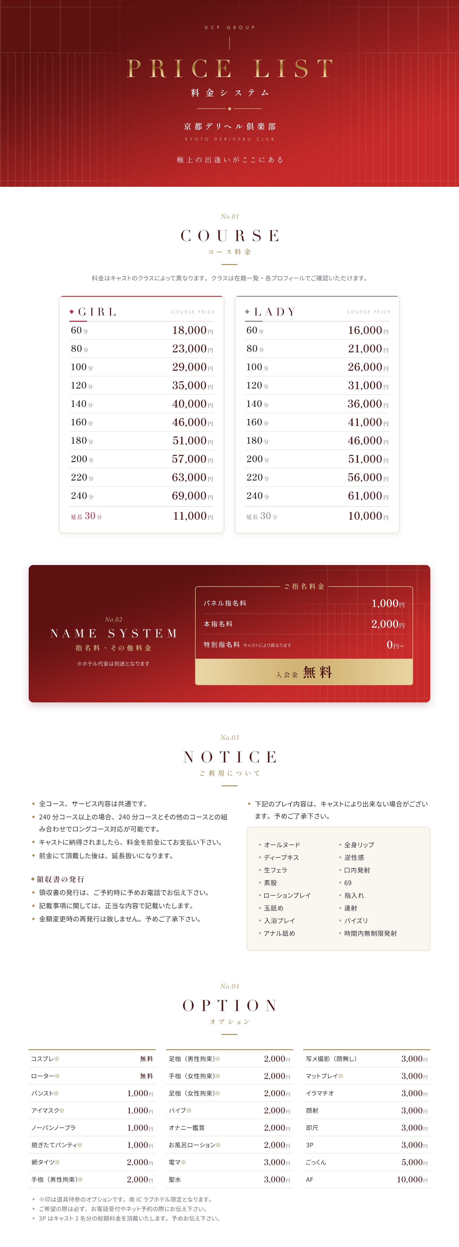 料金システム（料金）